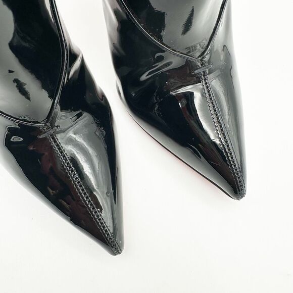 CHRISTIAN LOUBOUTIN Epic Boot 100 Black Chelsea Booties Size 39 Stiletto Spiked - Picture 7 of 13